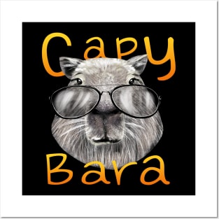 Cool Capybara in Glasses Tee Posters and Art